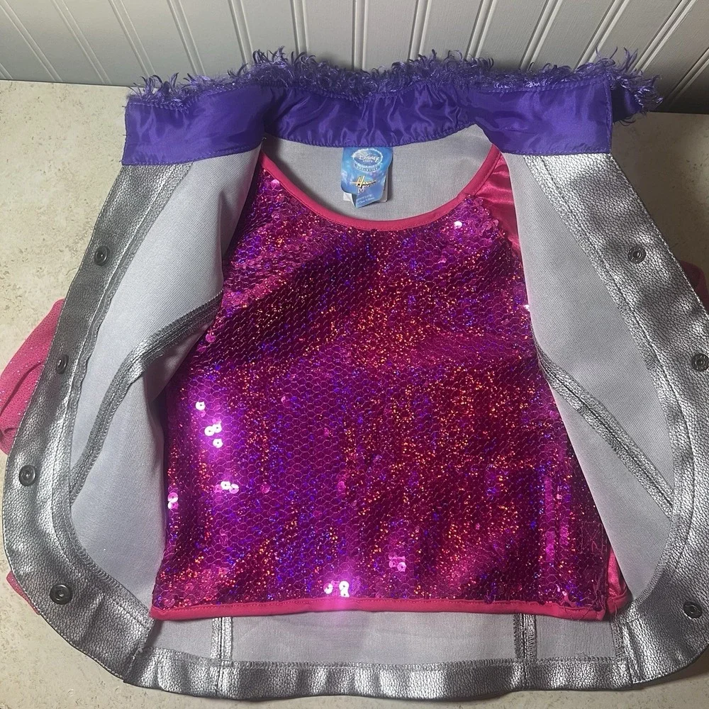 Disney Store Exclusive Hannah Montana Costume Jacket Vest Sequin Top Girls S 7/8